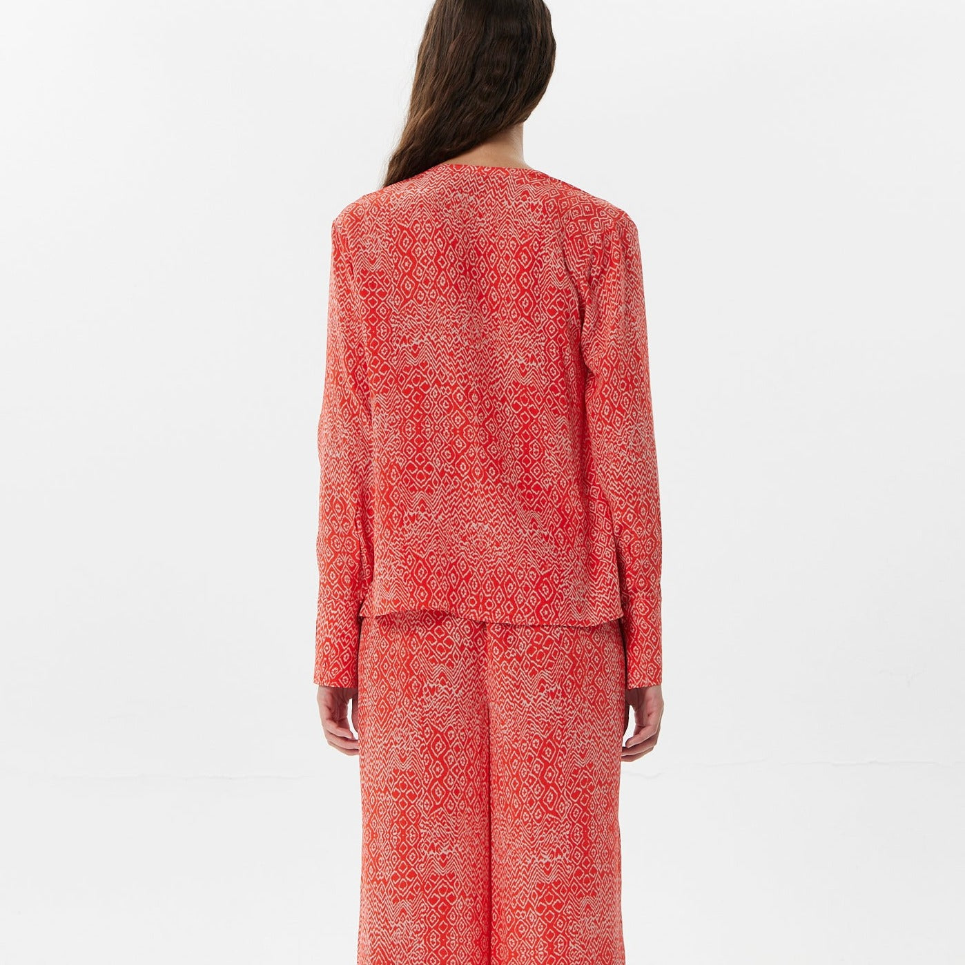 Moldes Clemence Shirt in Coral Shibori
