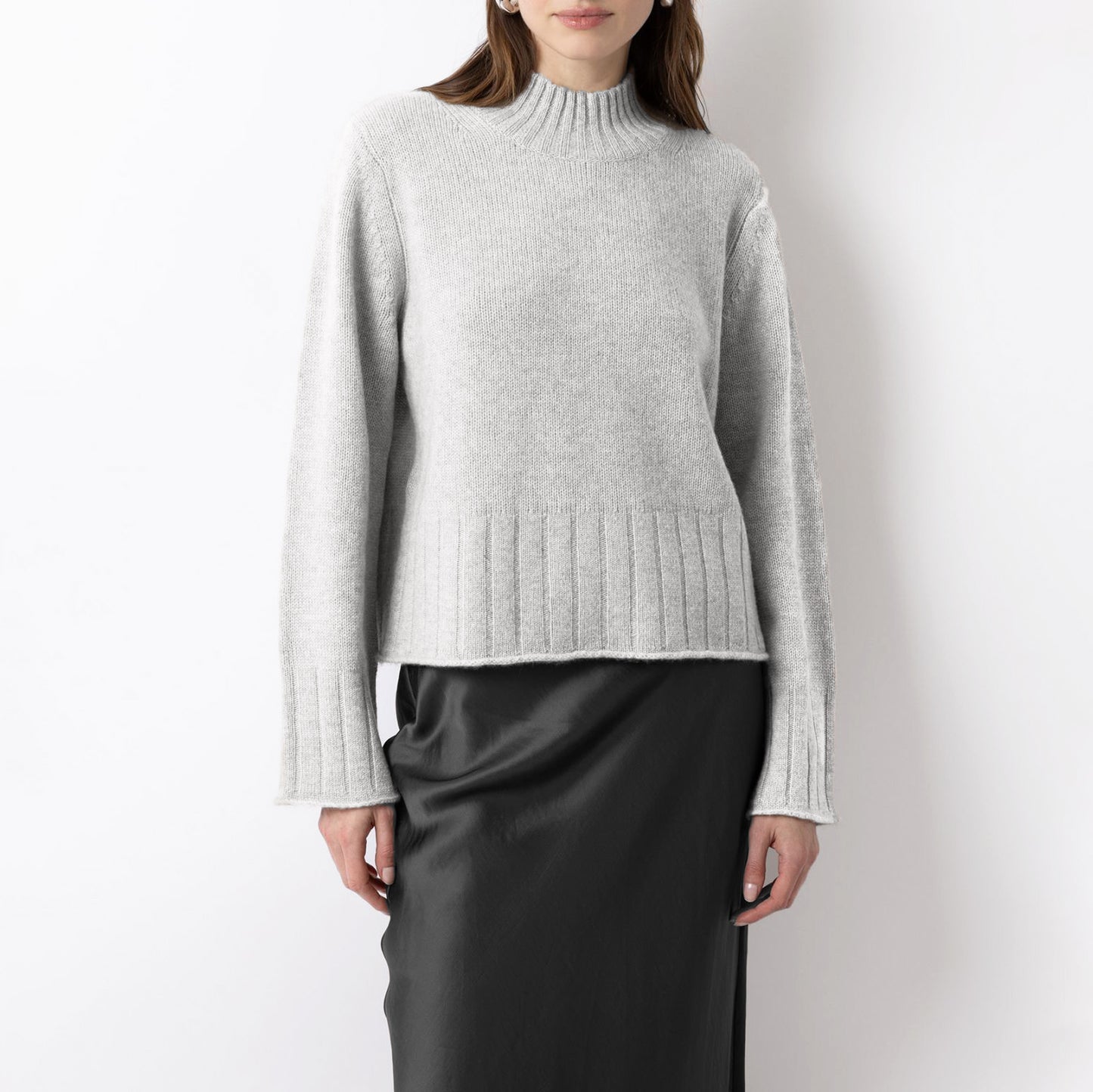 Mock Neck Sweater in Snowflake