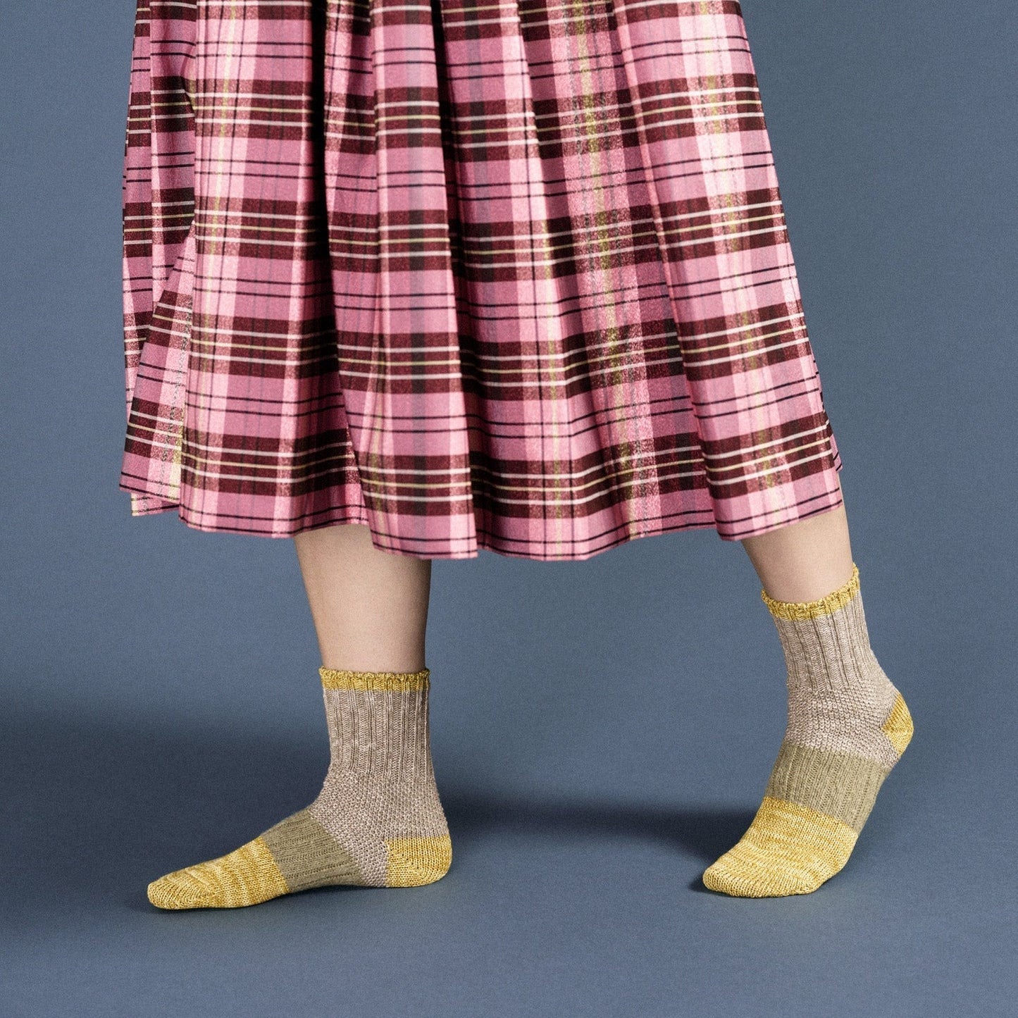 Dapple Crew Socks in Flax