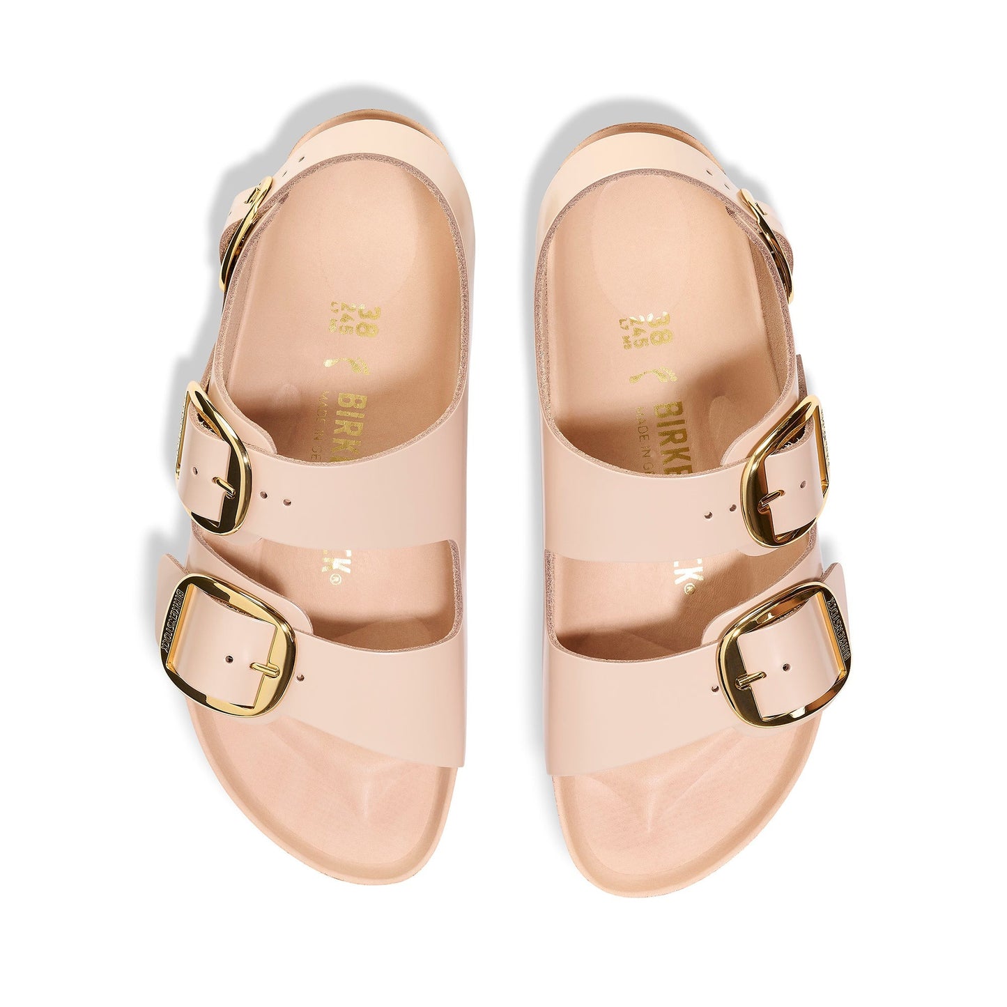 Milano Big Buckle in High Shine New Beige