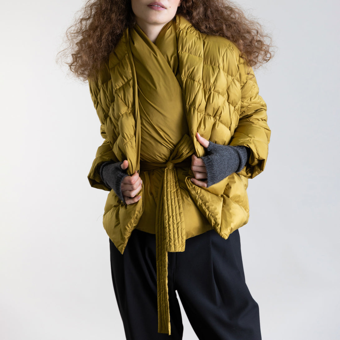 Quilted Jacket in Antique Gold