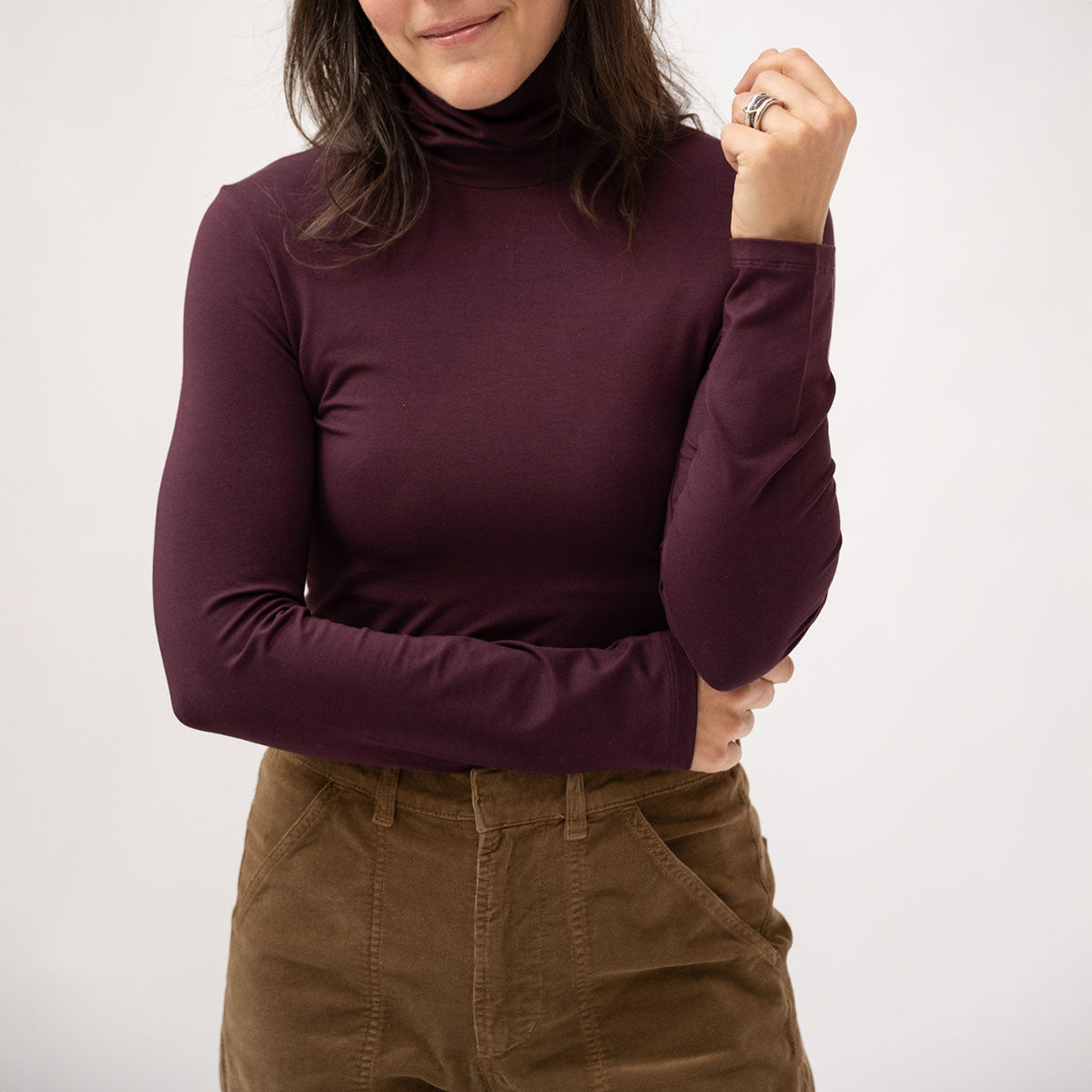 Longsleeve Turtleneck in Bordeaux