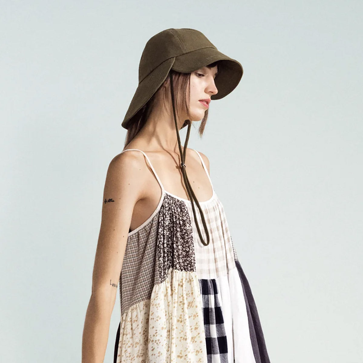 Tulip Bucket Hat in Olive