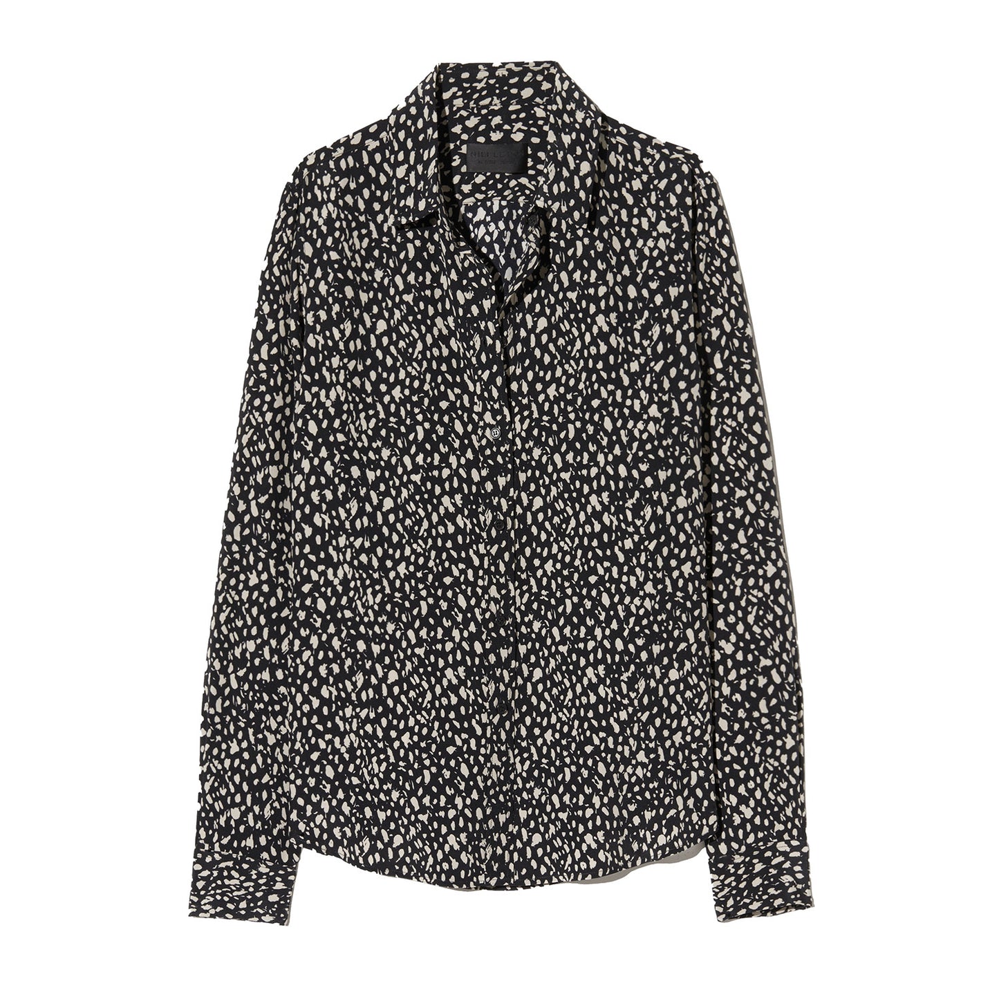 Gaia Slim Shirt in Black Cheetah