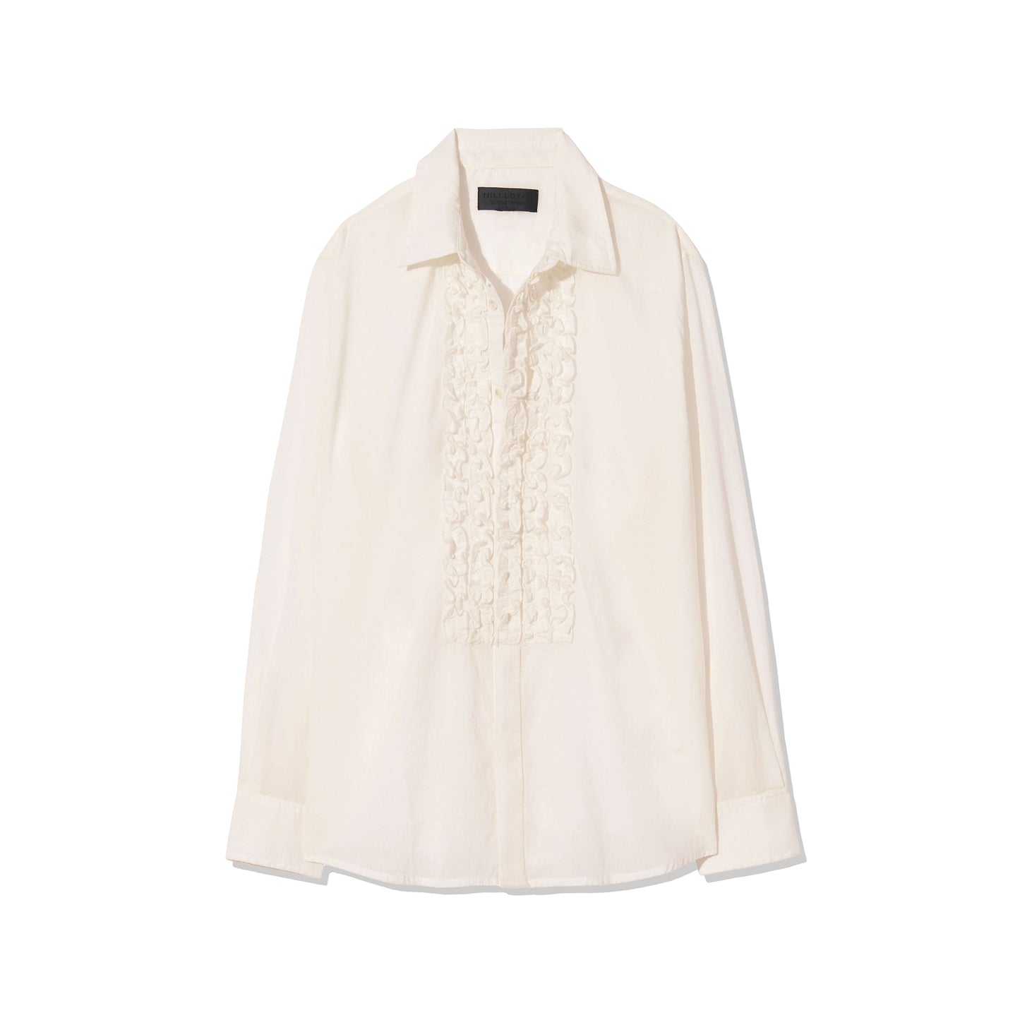 Nathael Ruffle Shirt in Ivory