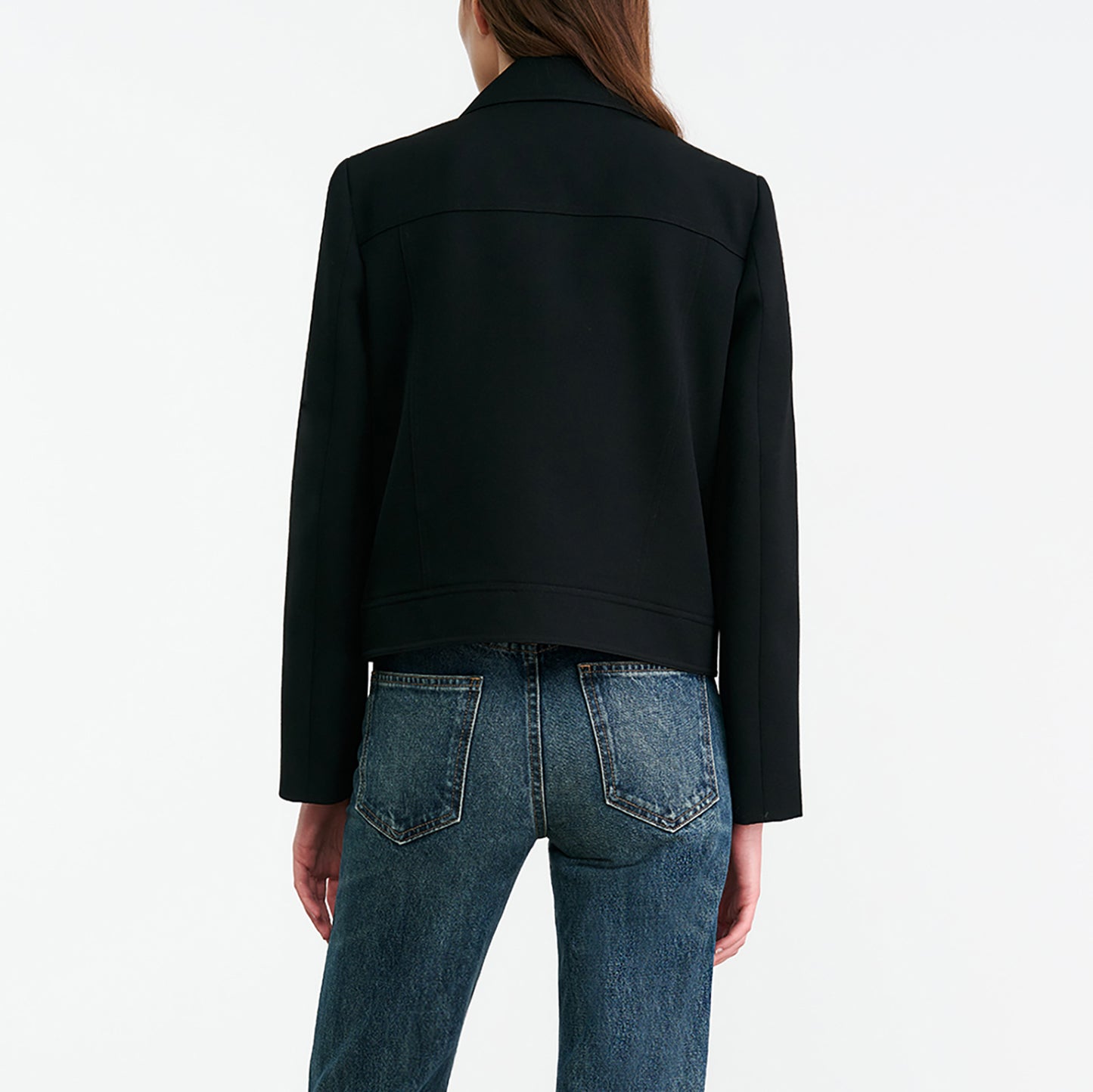 Georgy Cropped Jacket in Black