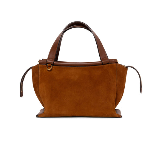 Ida Handbag in Tan Suede