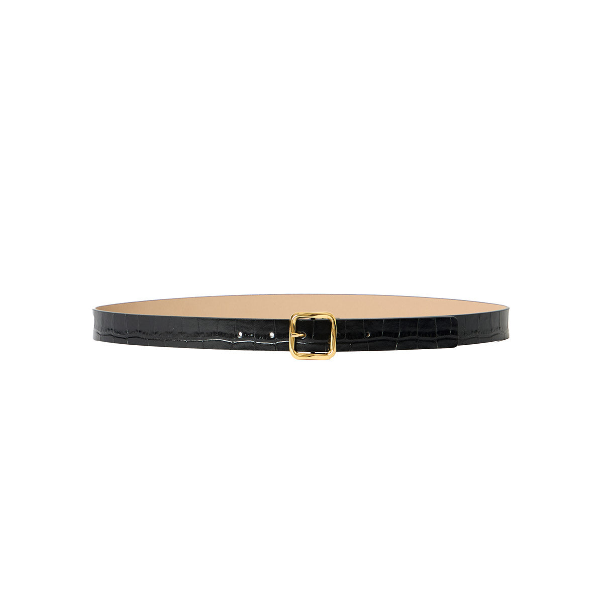 Ellie Crocco Belly Belt in Black and Gold