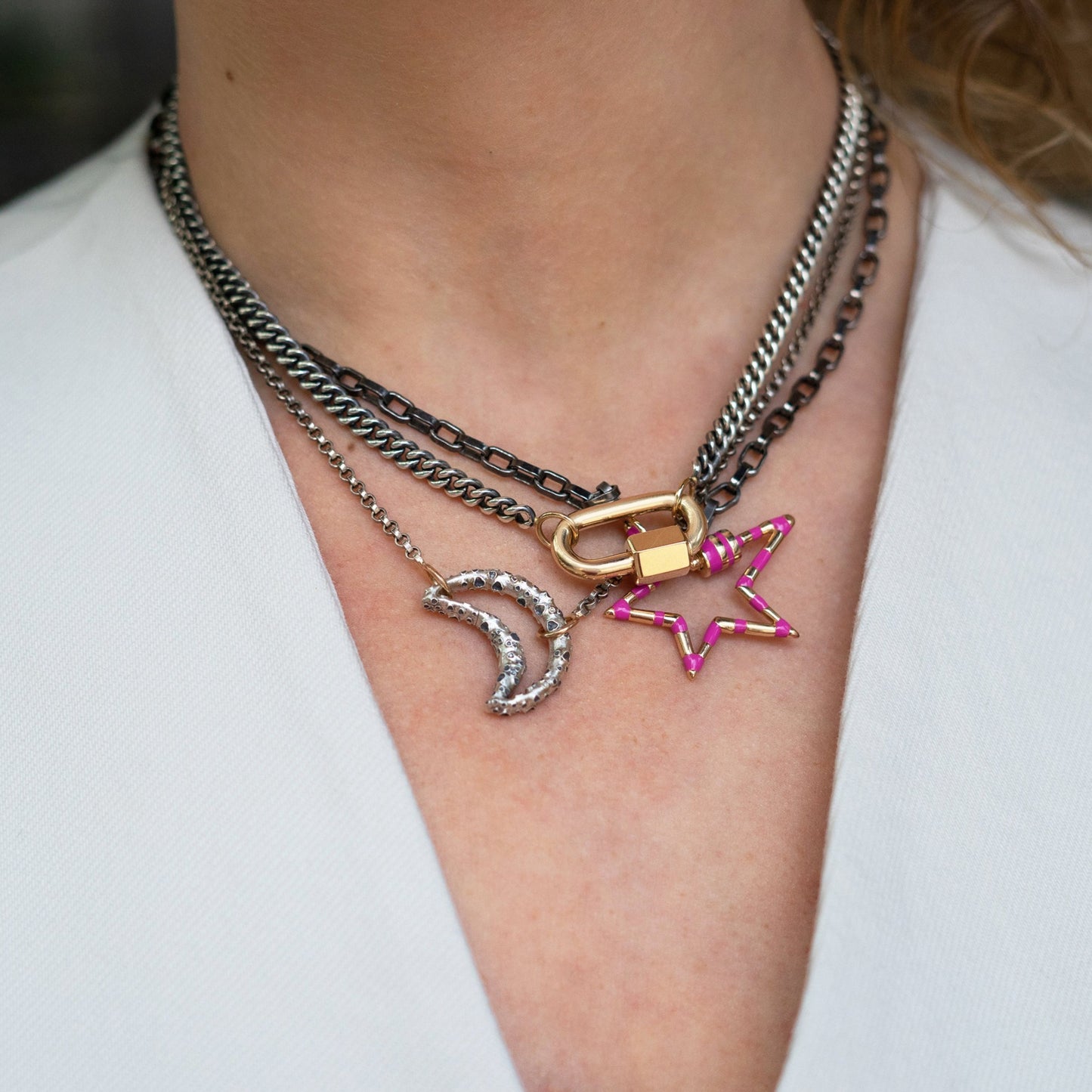 Surface of the Moonlock in Sterling Silver