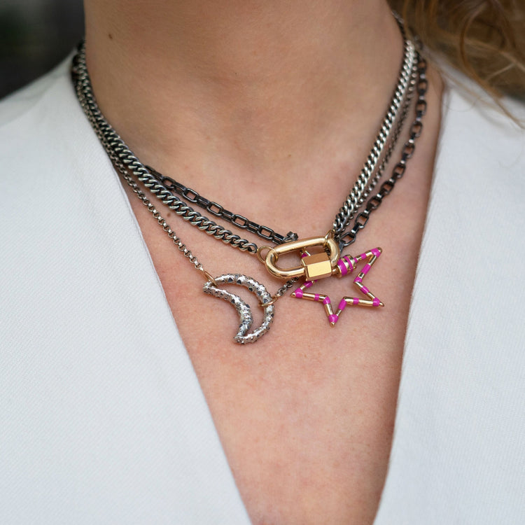 Surface of the Moonlock in Sterling Silver
