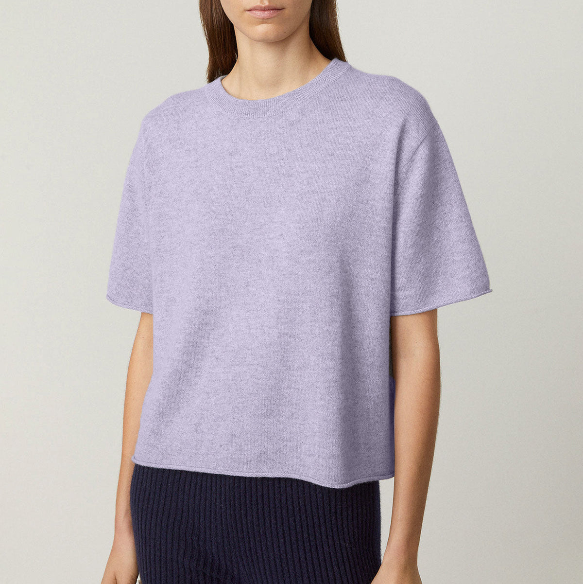 Cila Cashmere Tee in Lavender Dew