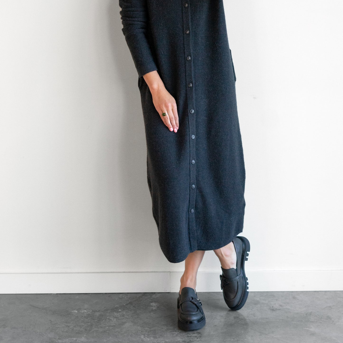 Lug Sole Loafer in Shaded Anthracite