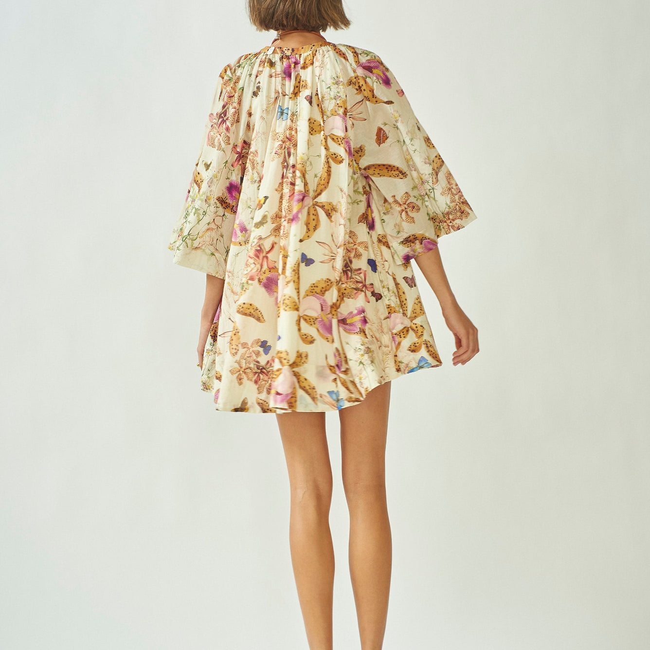 Amala Dress in White Divine Birds