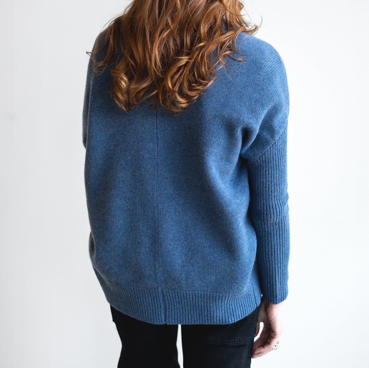 Orli Open Cardigan in Melange Blue
