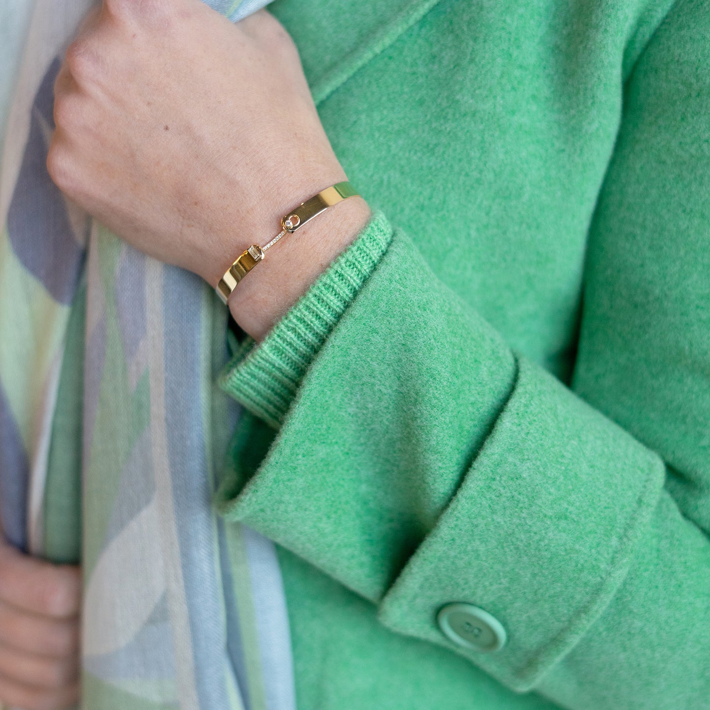 Knit Short Trench Coat in Jade