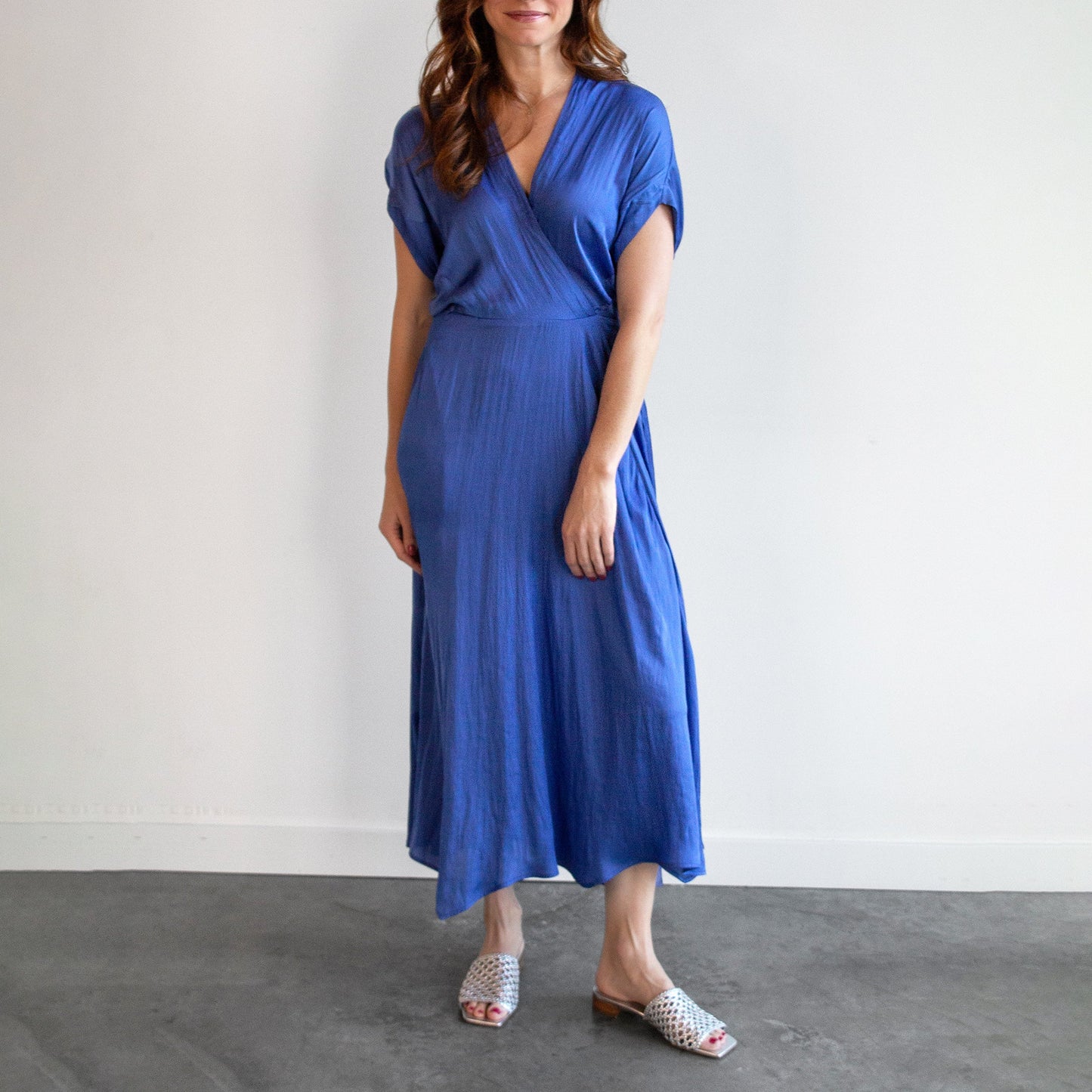 Aki Wave Dress in Sky Blue