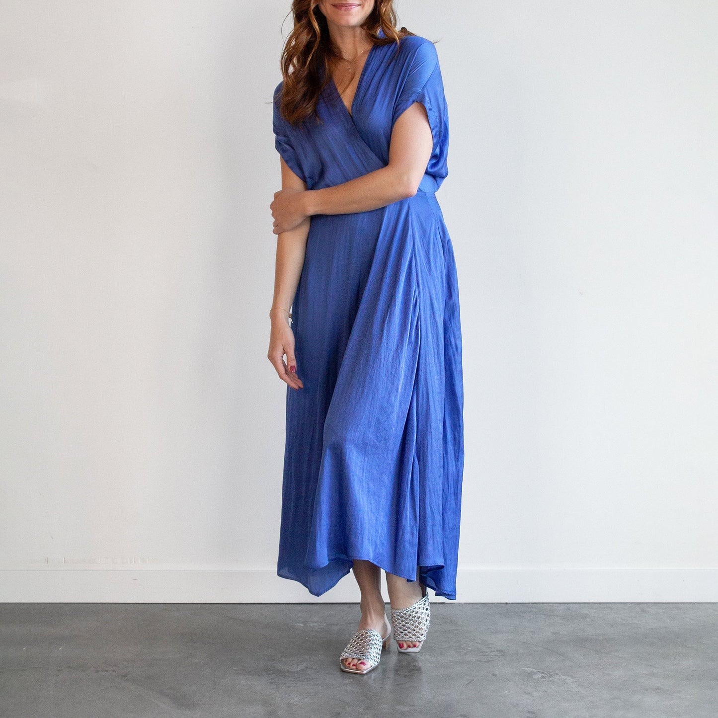 Aki Wave Dress in Sky Blue