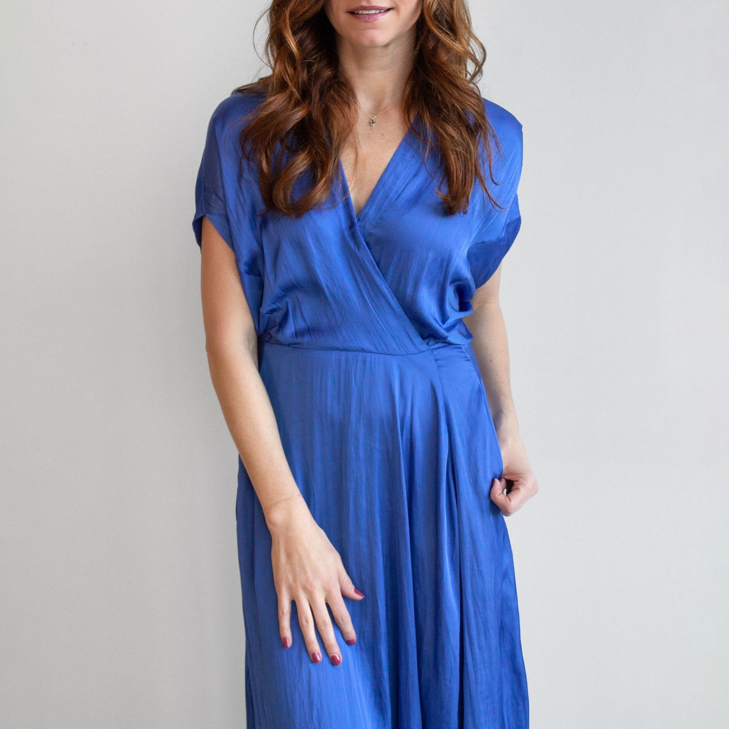 Aki Wave Dress in Sky Blue