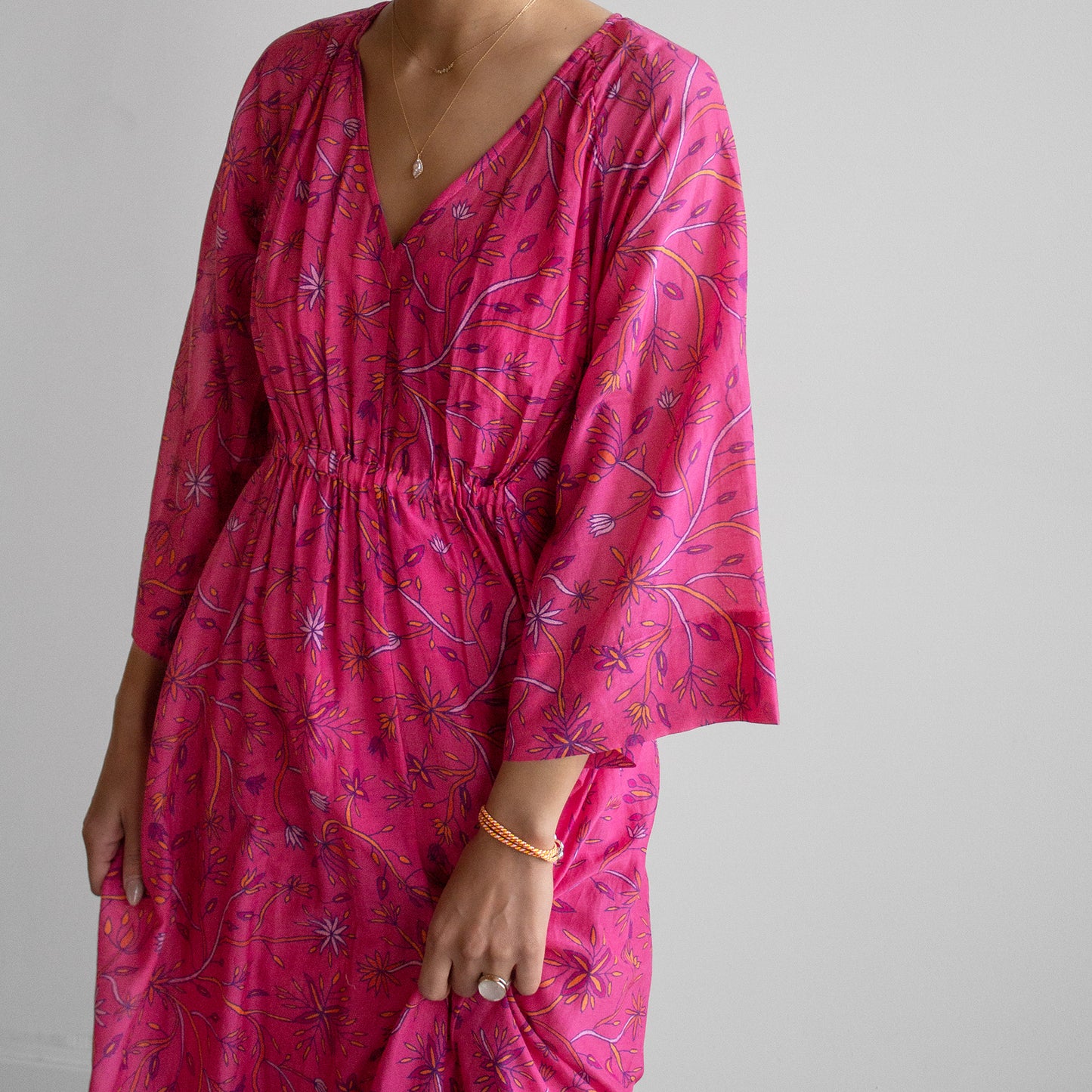 Angela Dress in Fuschia Melon