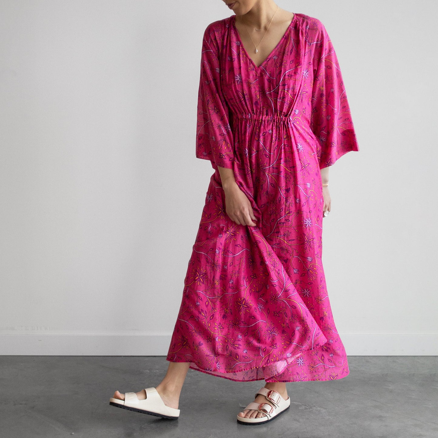 Angela Dress in Fuschia Melon