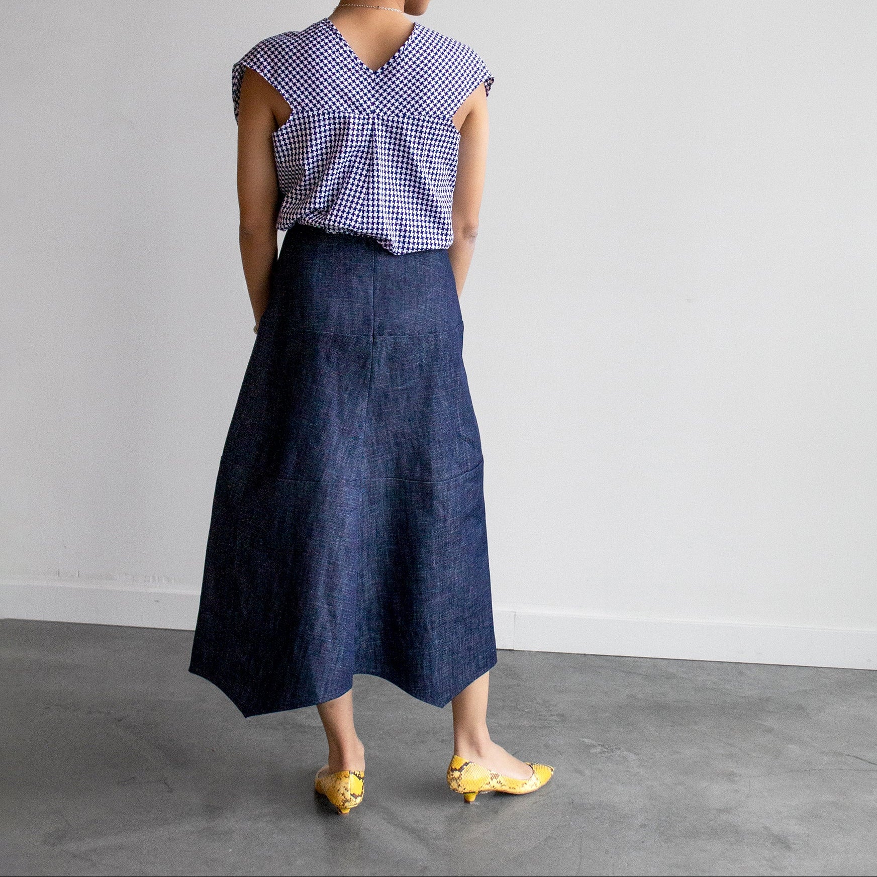 Aissa Joi Skirt in Indigo Denim