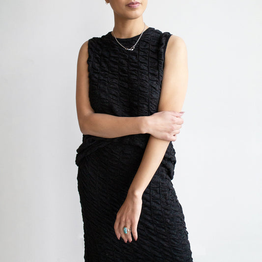 Ruch Shell in Black Melange