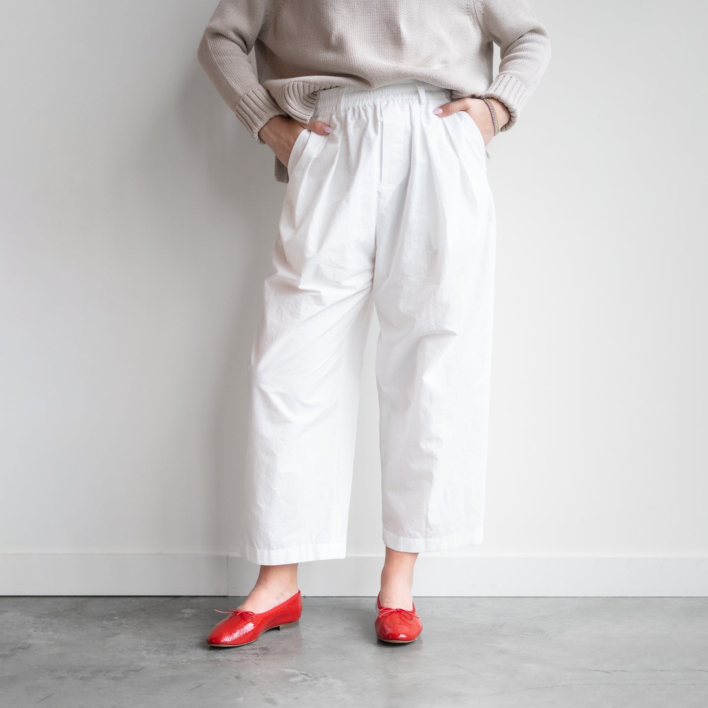 Hakama Pleated Pant in White