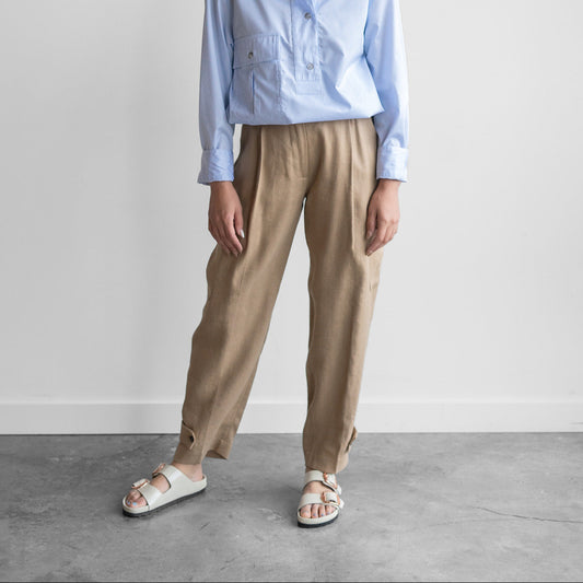 Sophie Tapered Pant in Camel