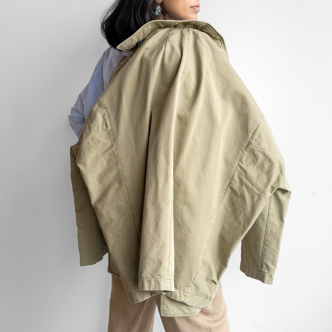 Marina Canvas Coat in Camel