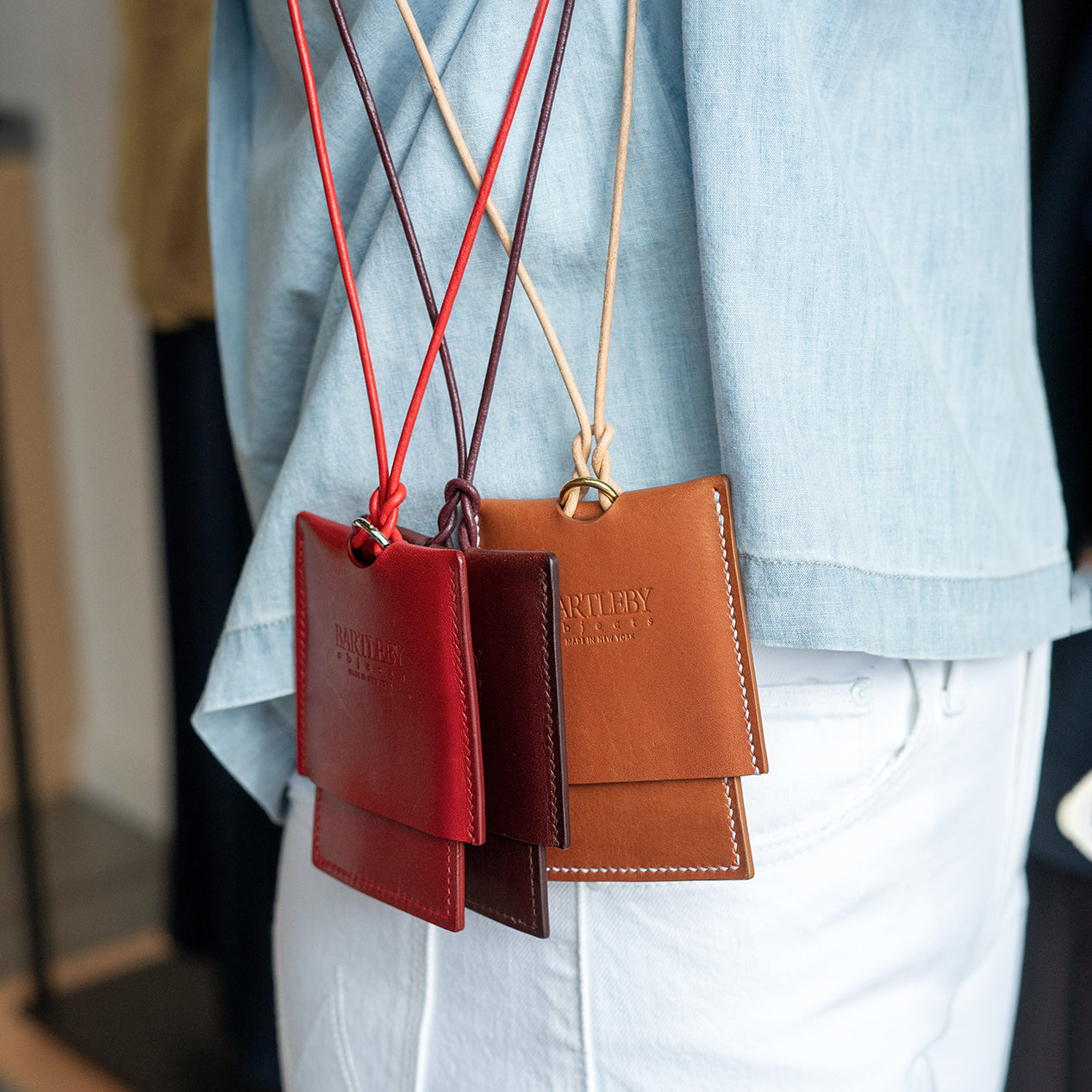 Card Lanyard in Oxblood