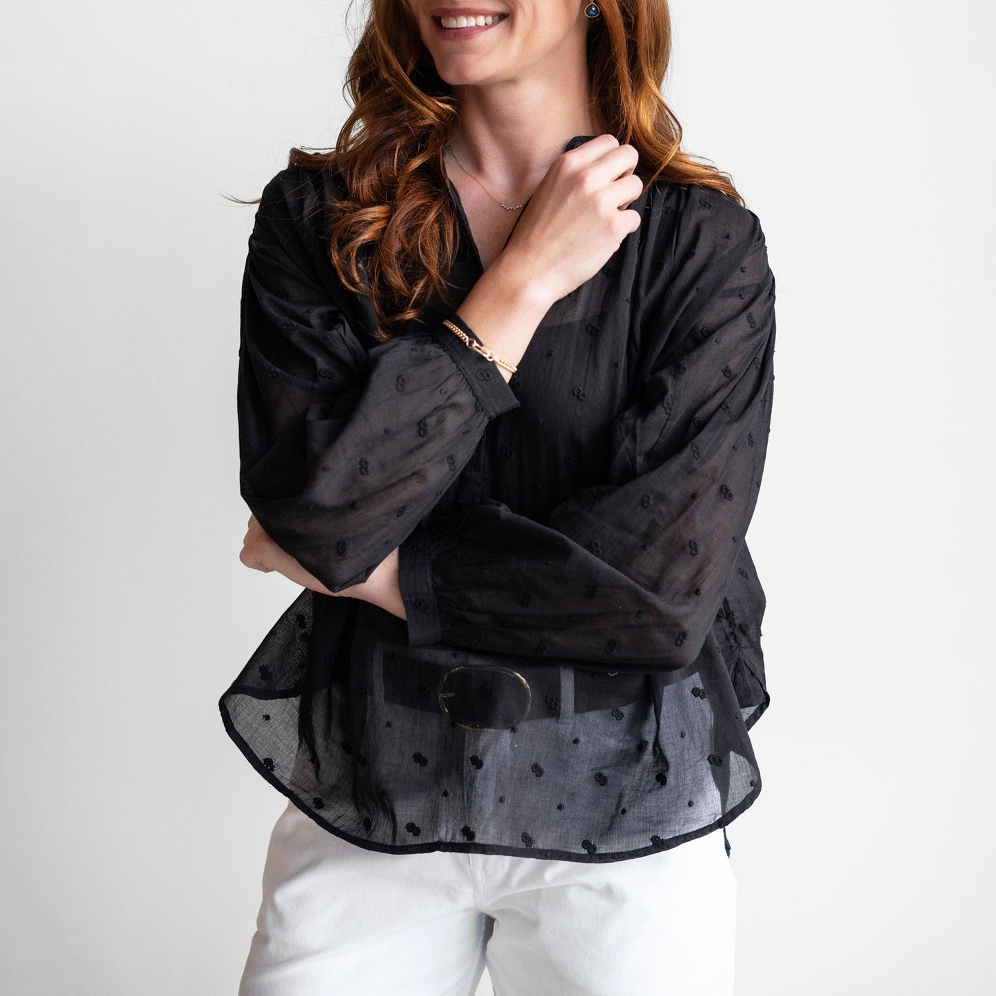 Neville Voile Blouse in Black