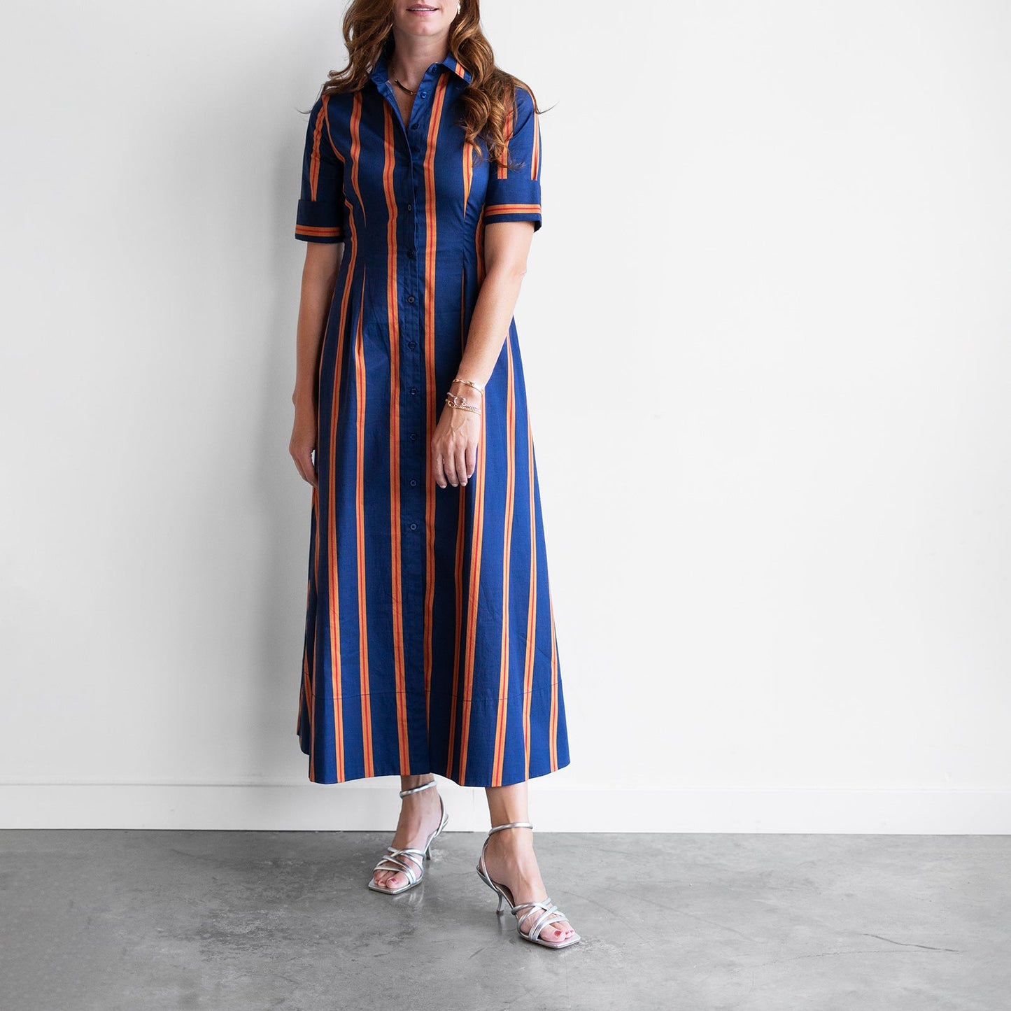 Joan Dress in Railroad Stripe