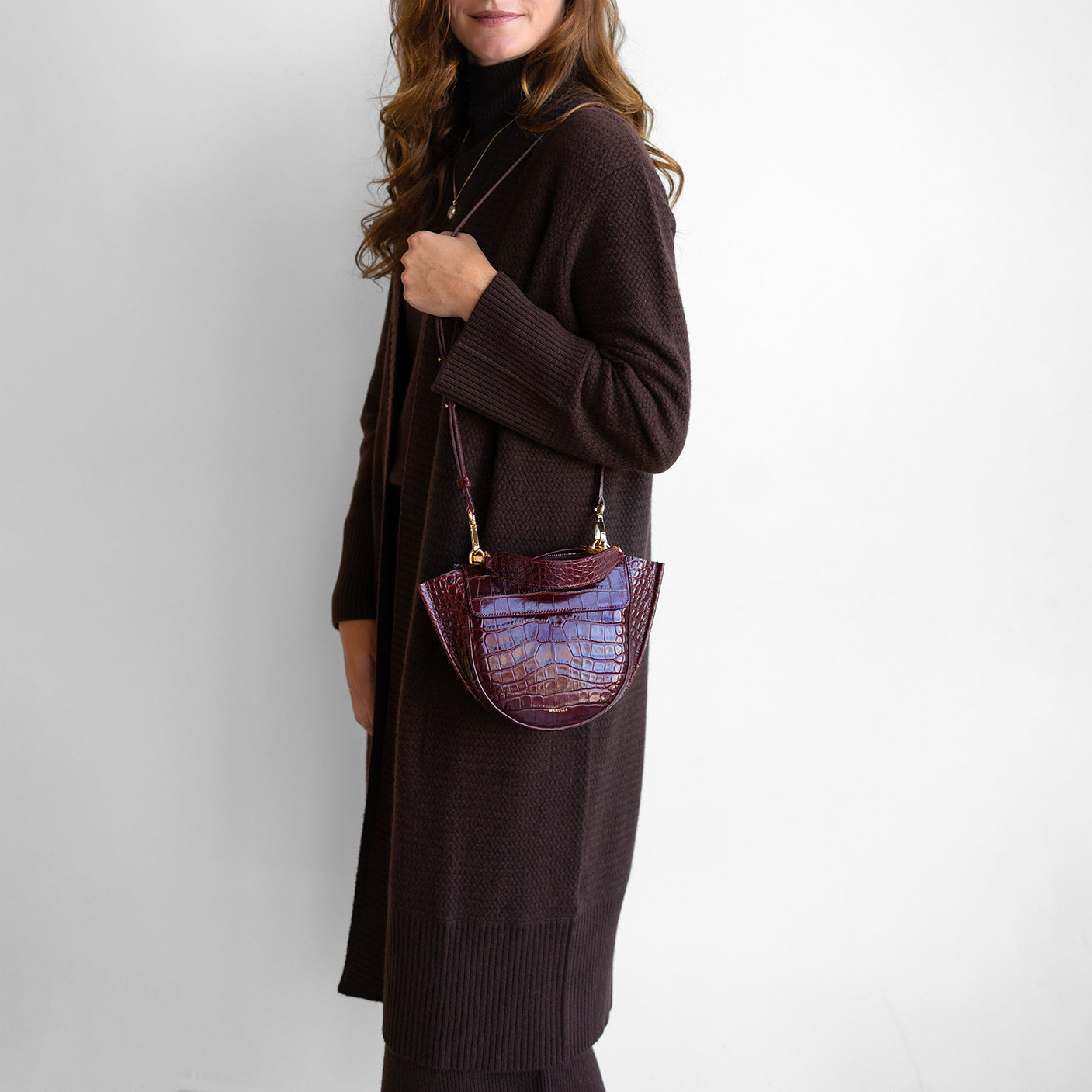 Textured Duster in Chocolate Brown
