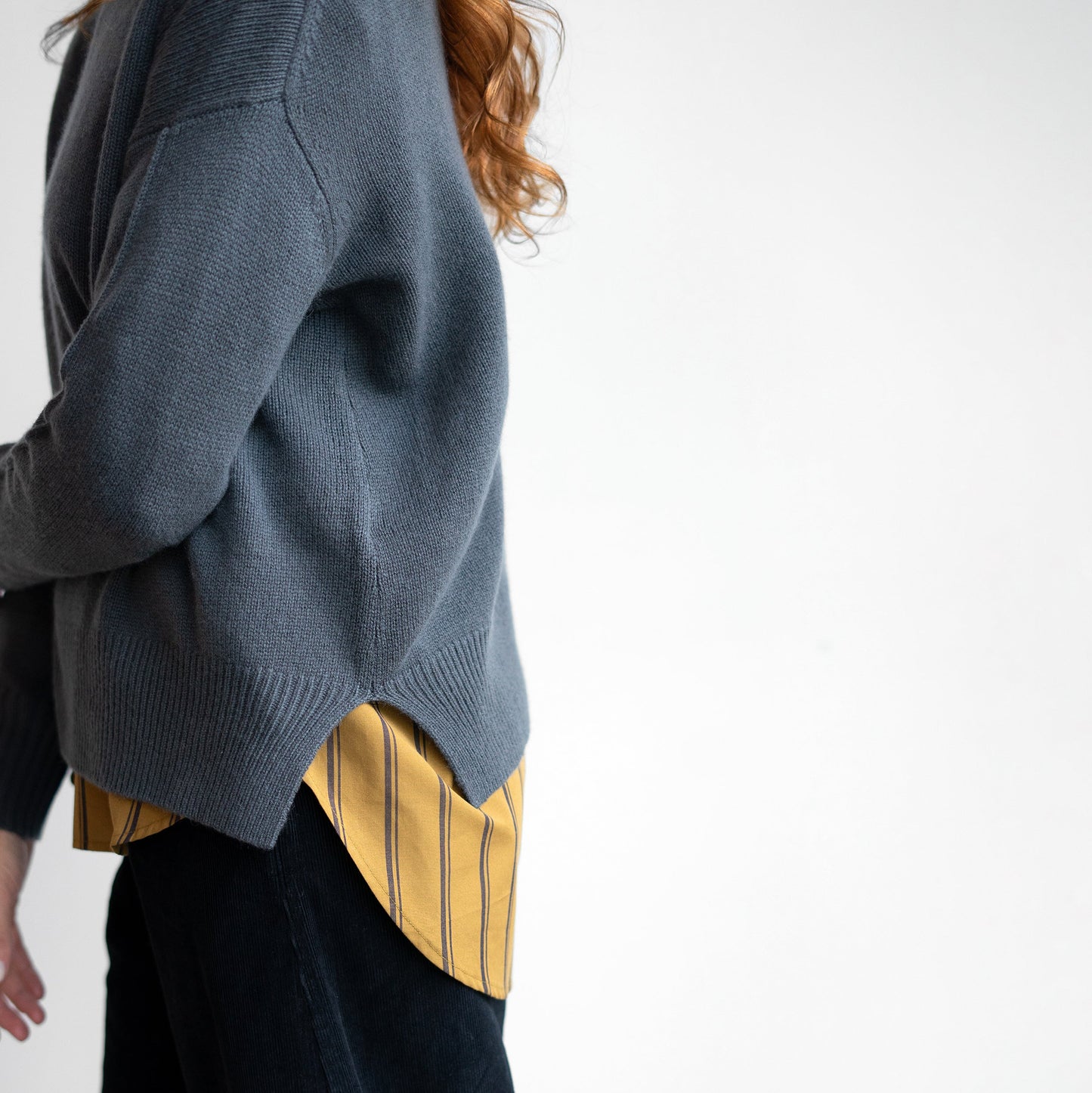 Crew Pullover in River Slate