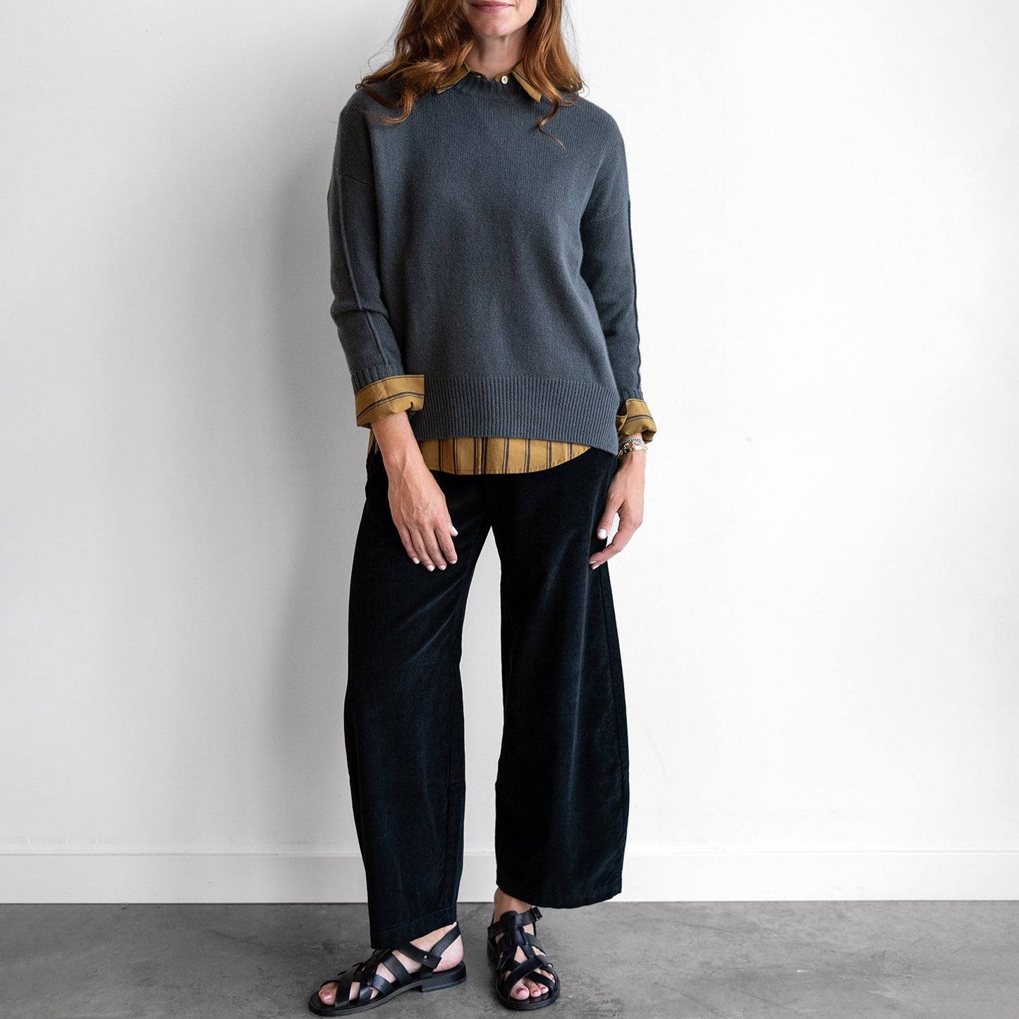 Crew Pullover in River Slate