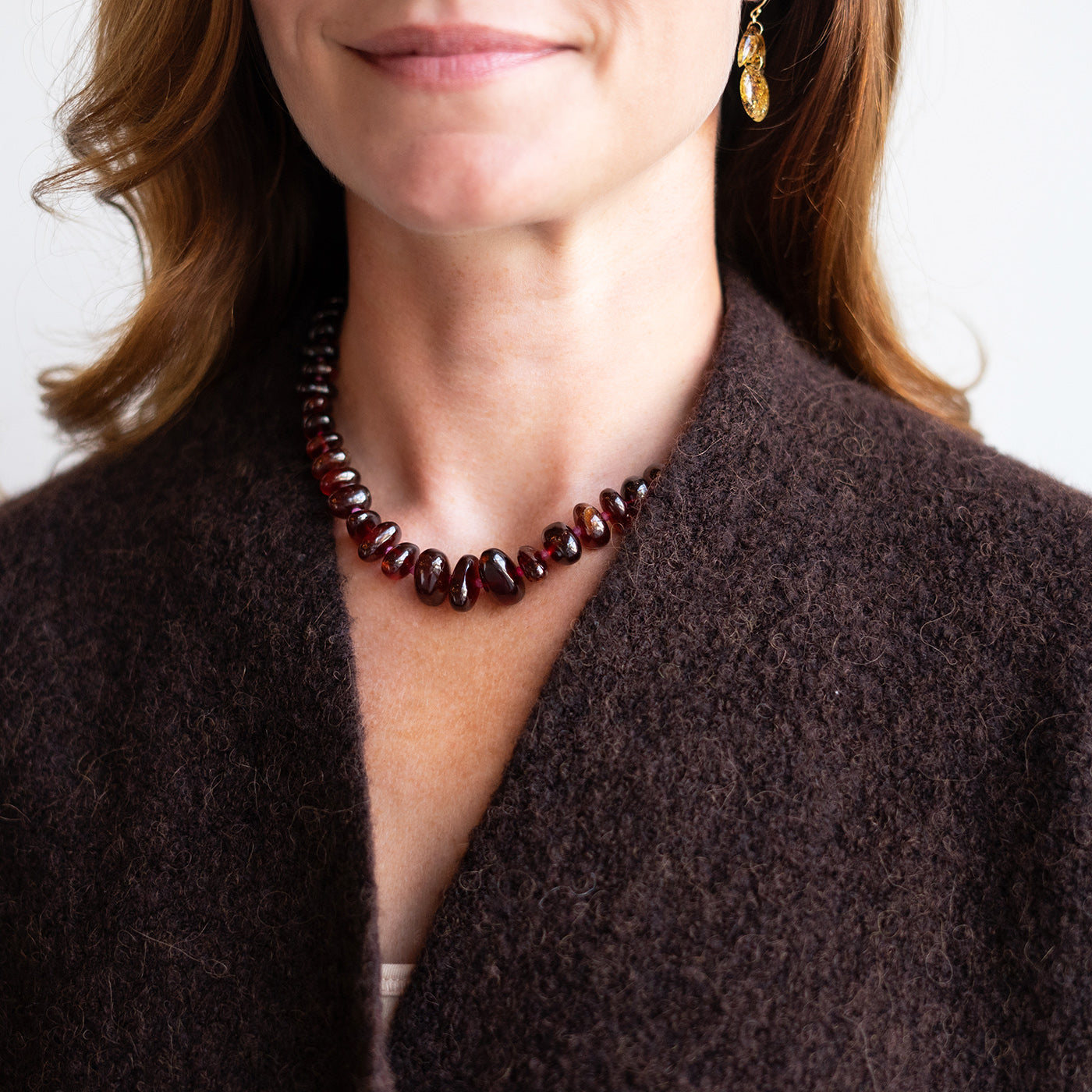 Garnet Necklace with Pink Sapphires