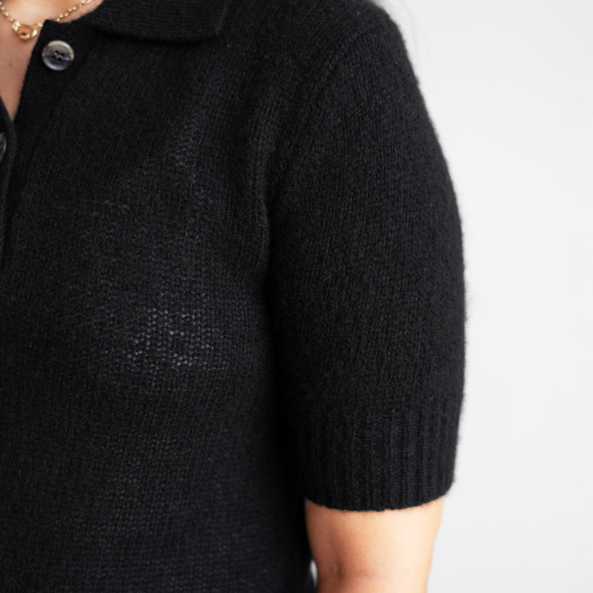 Masy Half Sleeve Polo in Black