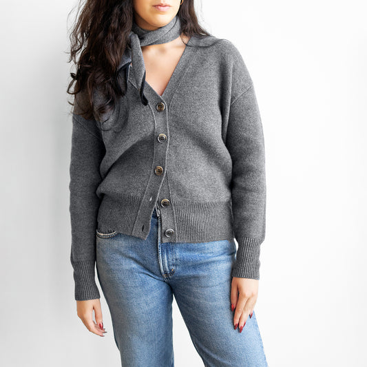 Amery Cardigan in Graphite Grey