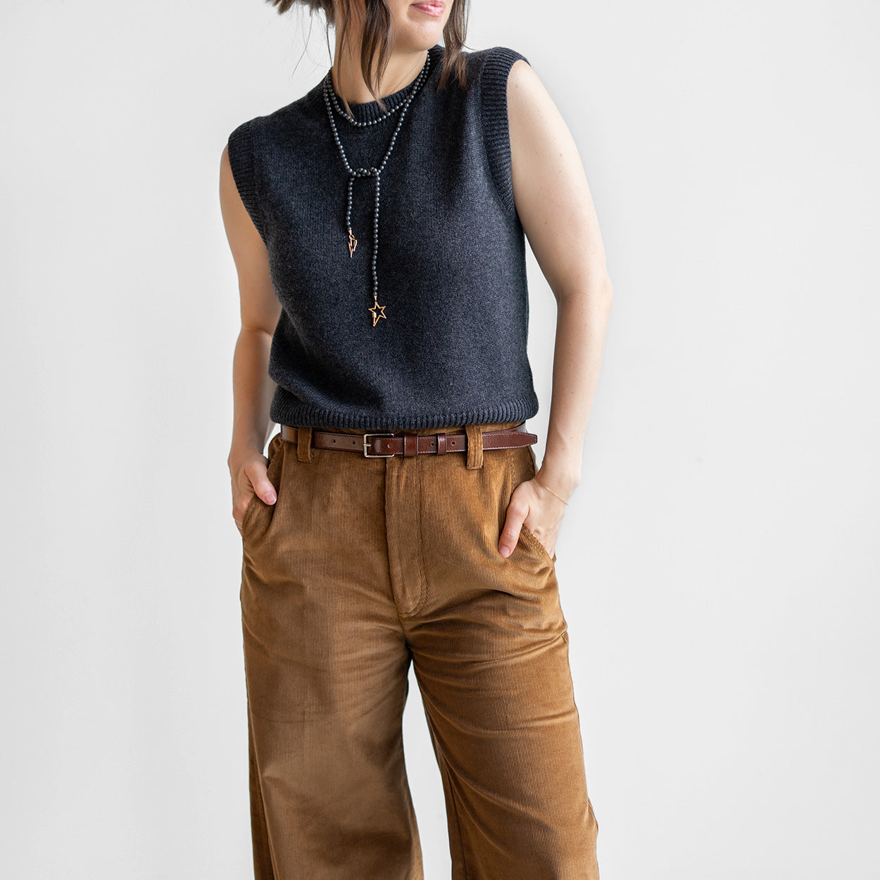 Enzo Mini Rugous Belt in Sepia