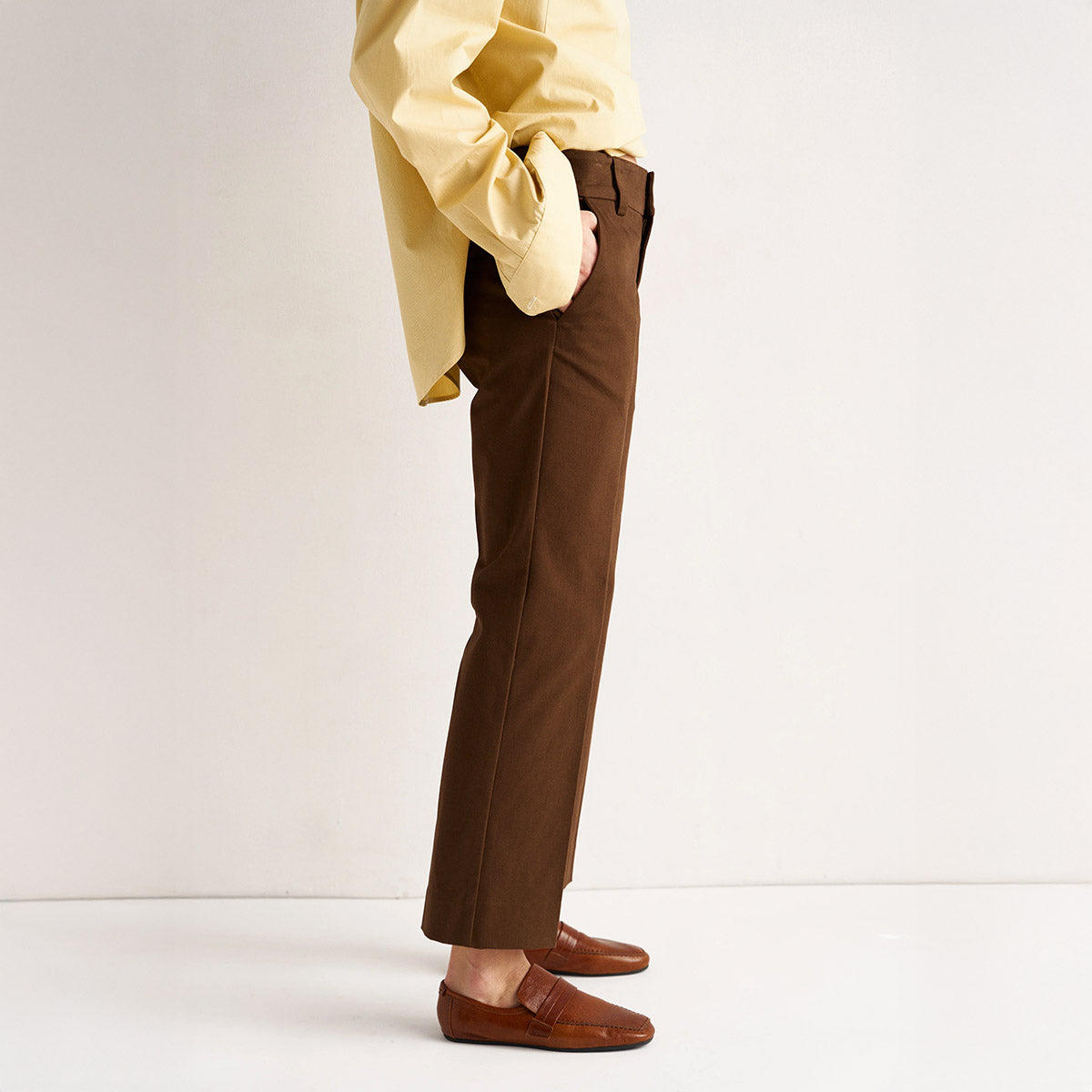 The Kick It Trouser in Brown