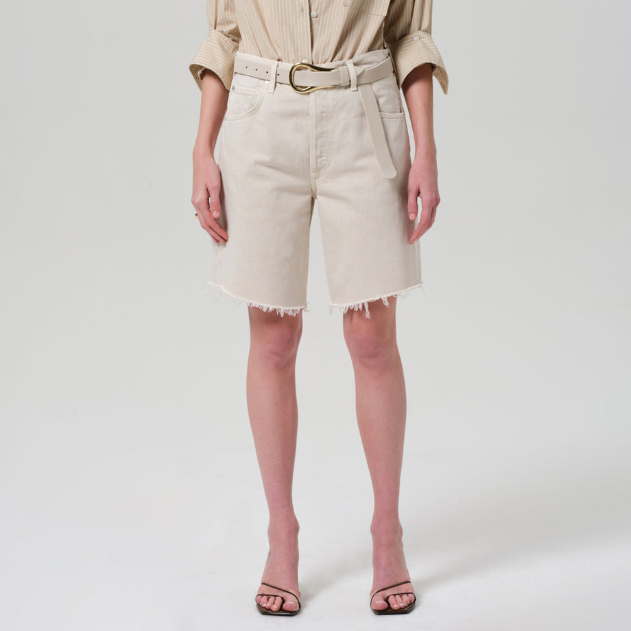 Ayla Denim Short in Almondette