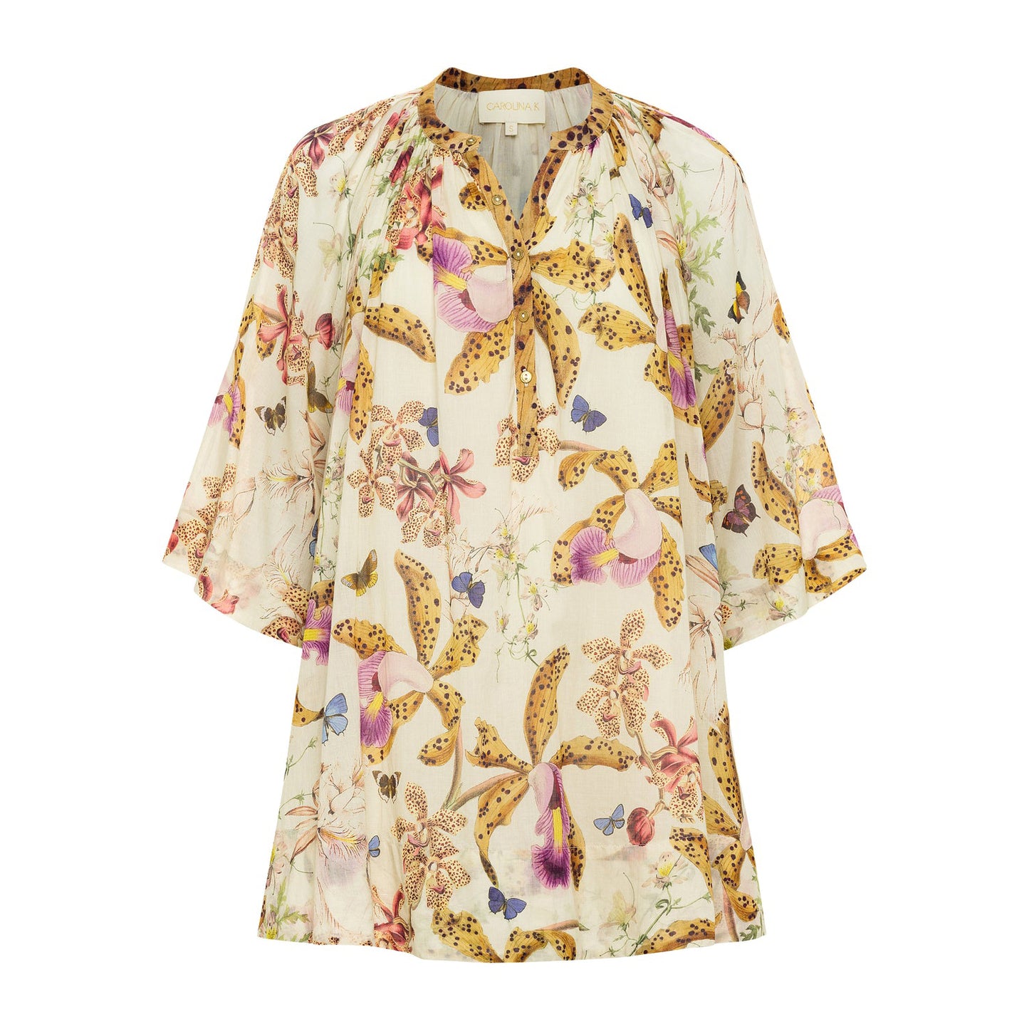 Amala Dress in White Divine Birds