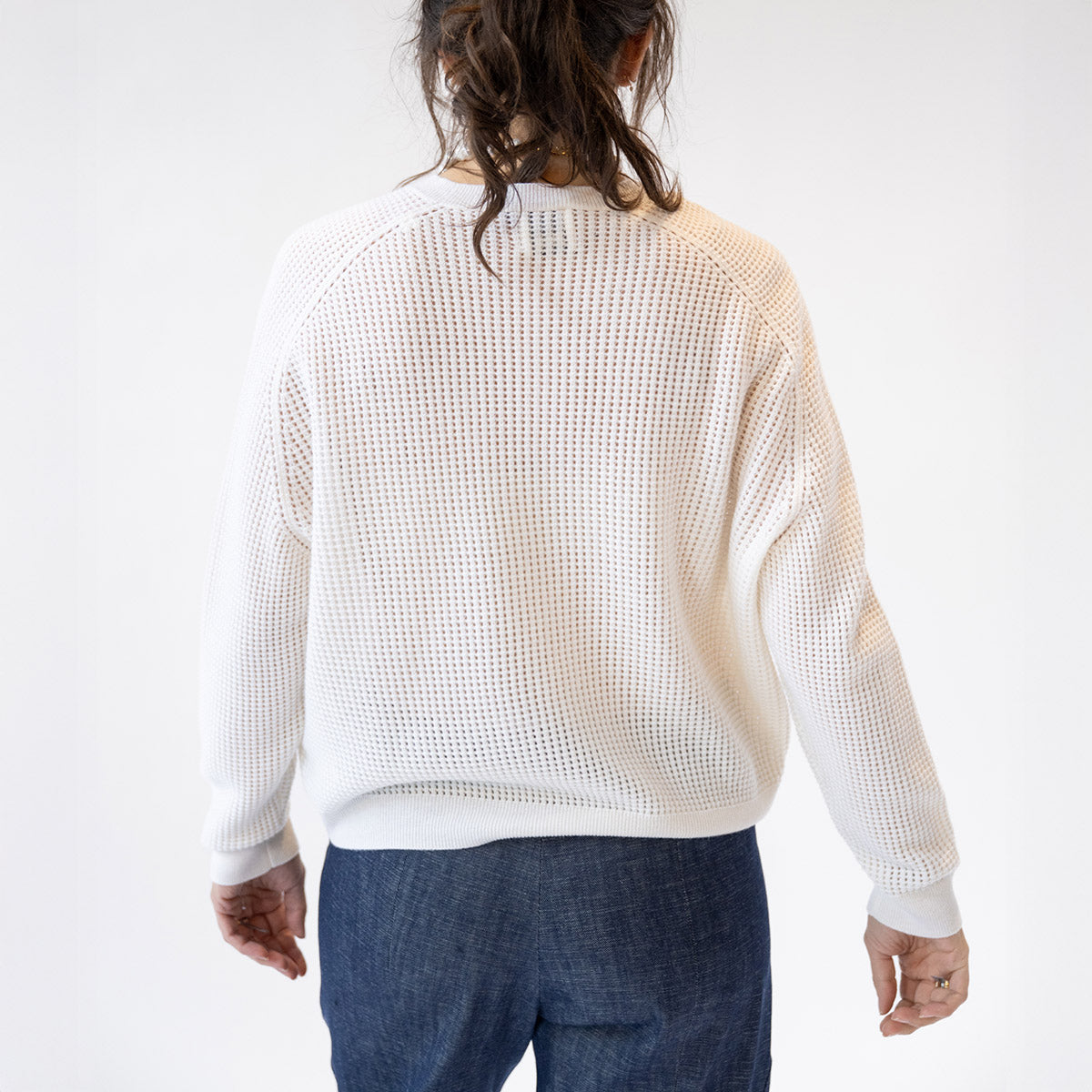 Long Sleeve Crew Sweater in Birch