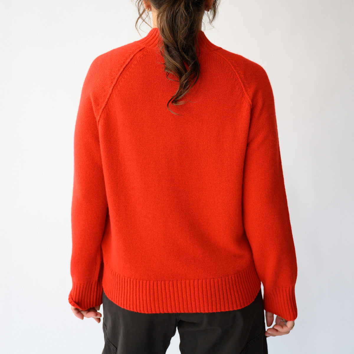 Mockneck Sweater in Scarlet