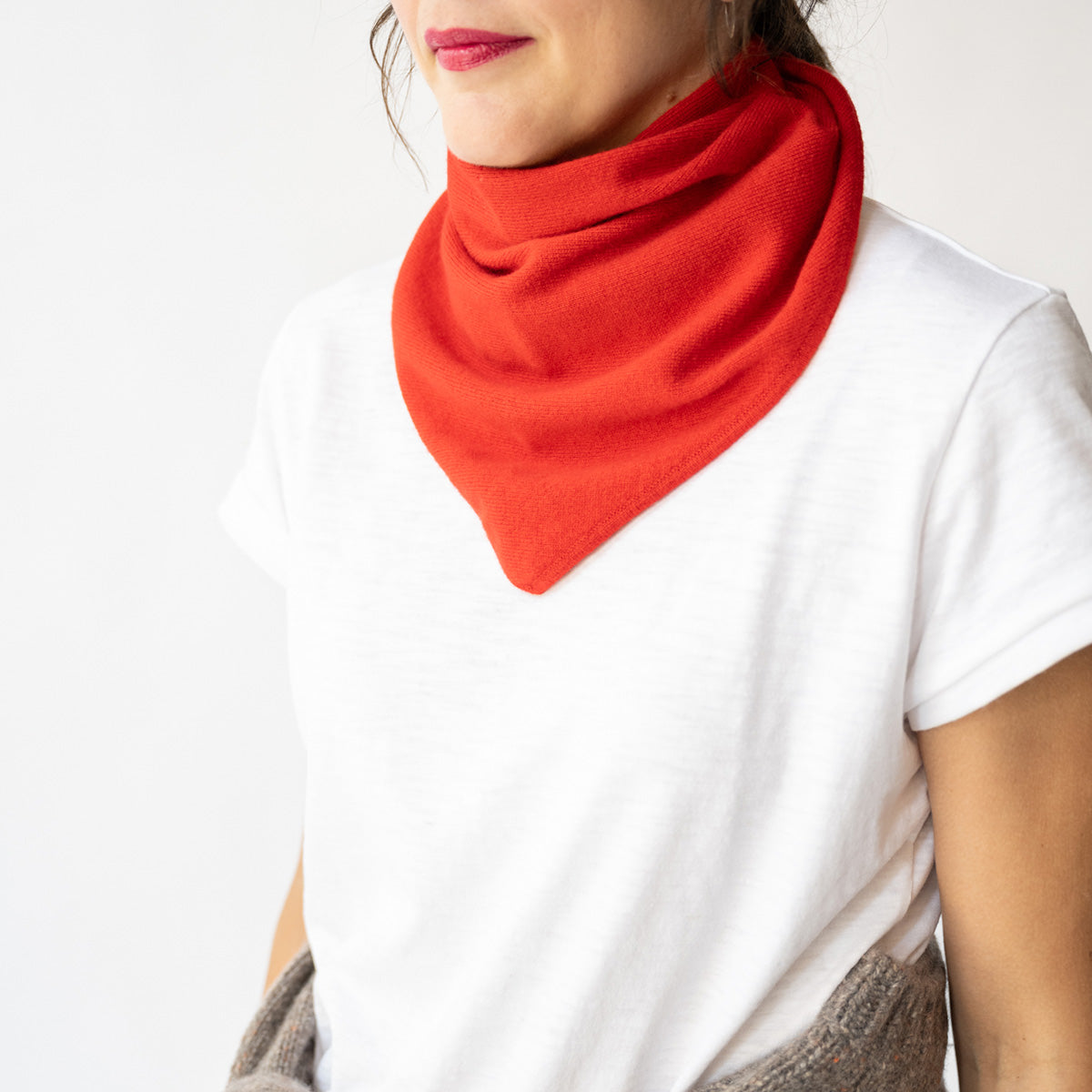Triangle Scarf in Red Cardinal