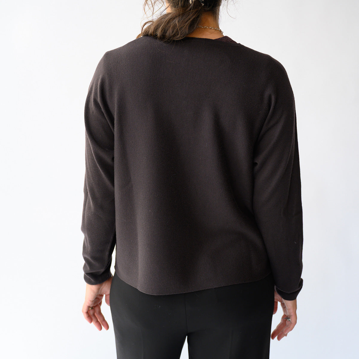 Relaxed Crewneck Sweater in Melasse