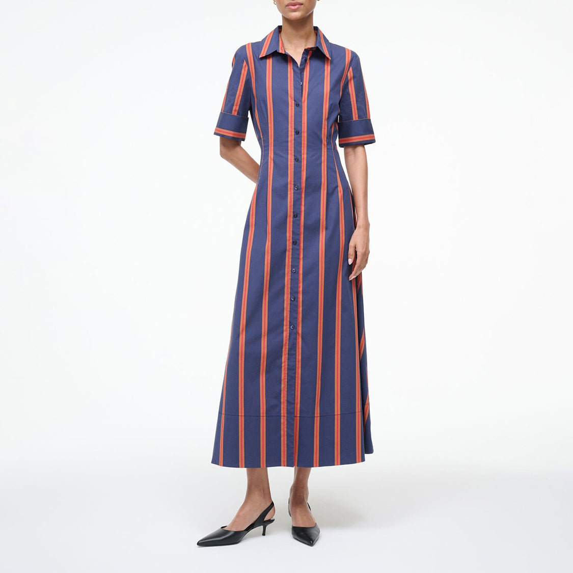 Joan Dress in Railroad Stripe