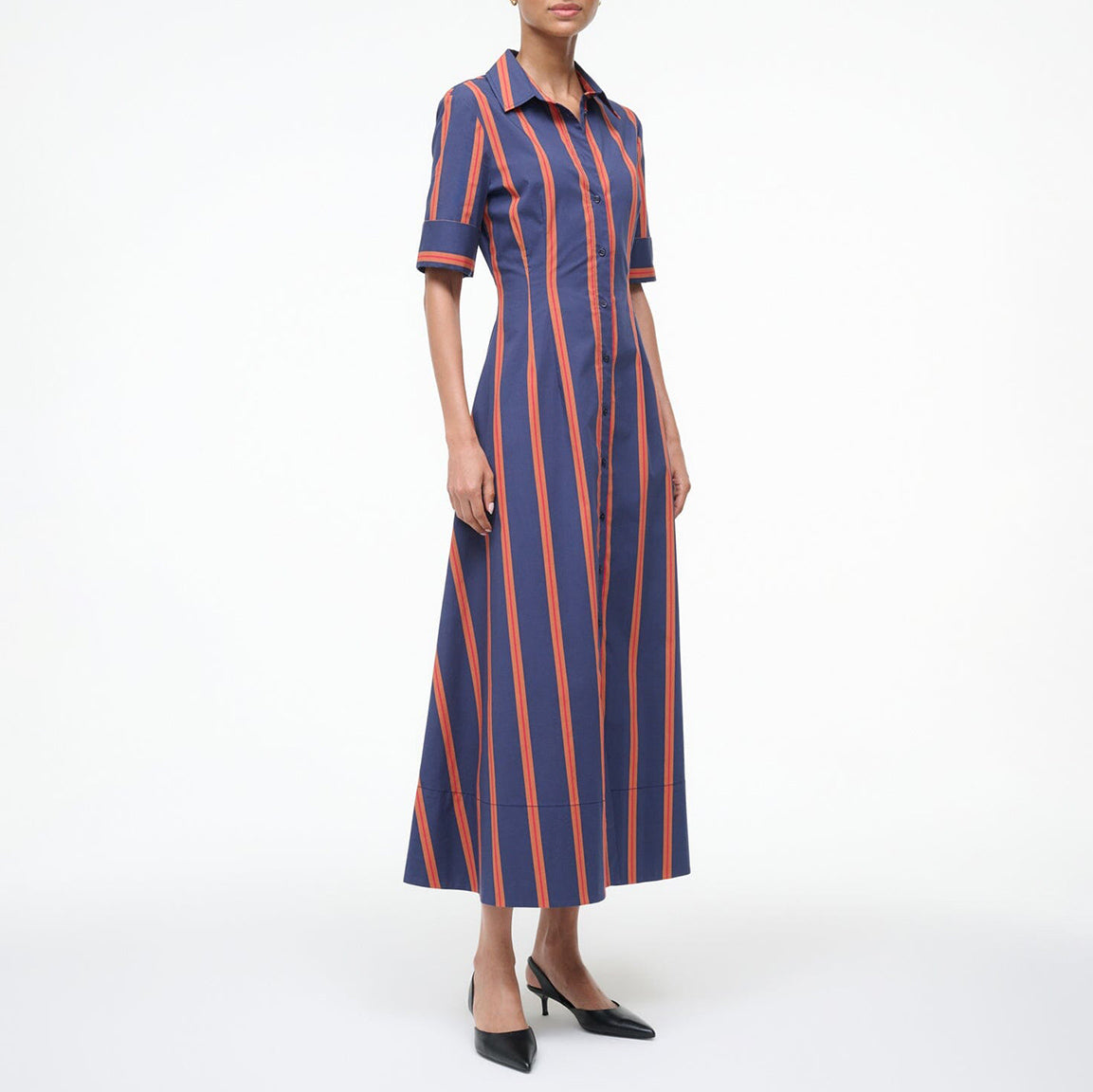 Joan Dress in Railroad Stripe