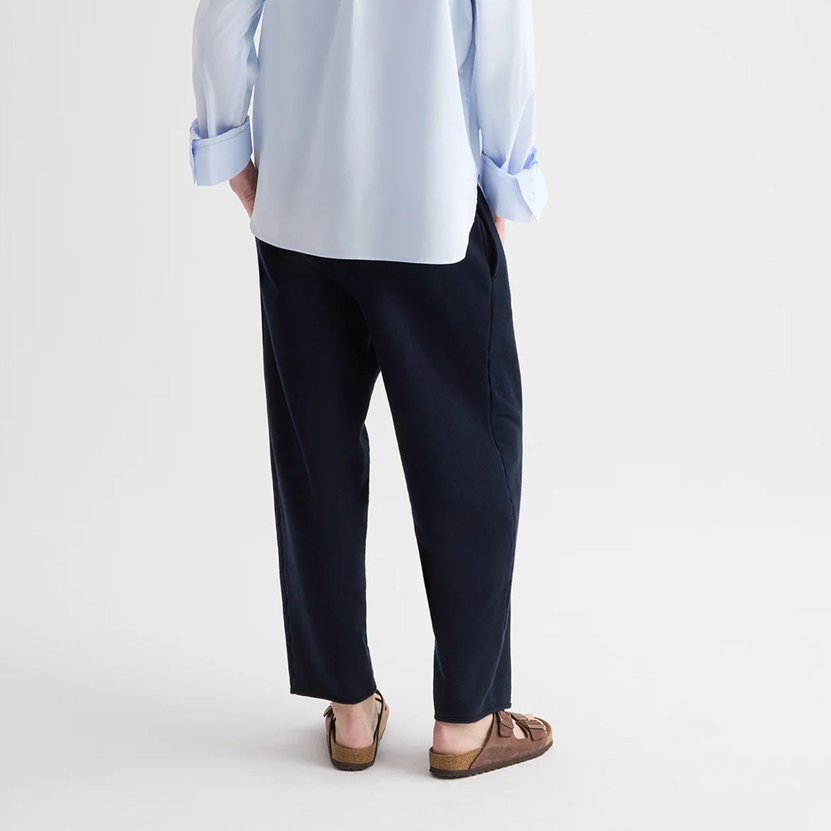 Pleated Sweatpant in Navy