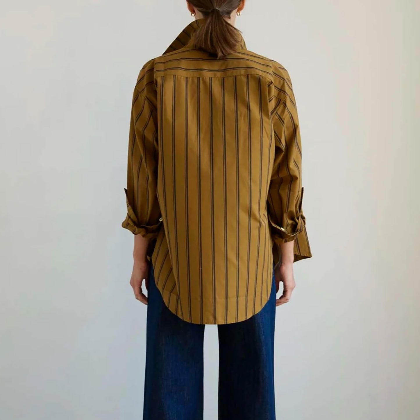 The Weekend Shirt in Goldenrod Stripe